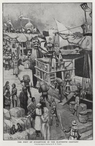 De haven van Byzantium in de elfde eeuw