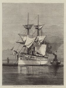 Het Bezoek van de Prins van Wales aan India, HMS Serapis door William Edward Atkins