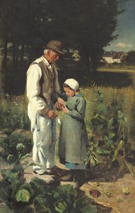 In de Velden, Anvers sur Oise, 1882 door William Edward Stott
