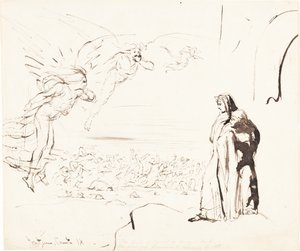 Scène uit de Inferno (canto IX) door William Etty