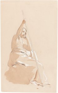 Zittende Jongeling met een Staf door William Etty