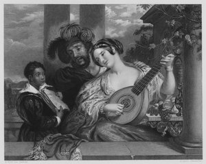 Het Duet, uit het schilderij in de Vernon Gallery (gravure)