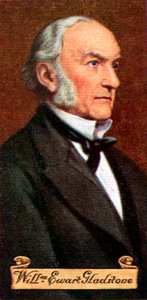 William Ewart Gladstone, uit een serie sigarettenkaartjes, 1935