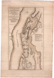 Een Topografische Kaart van het Noordelijke Deel van New York Island door Sauthier door William Faden