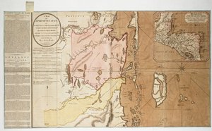 Een kaart van een deel van Yucatan of dat deel van de oostelijke kust binnen de Baai van Honduras toegewezen aan Groot-Brittannië voor het kappen van hout, als gevolg van de conventie ondertekend met Spanje op 14 juli 1786. Door een Baai Man. door William Faden