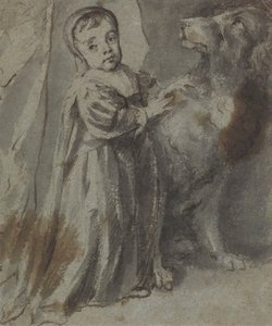 Karel II als Kind door William Faithorne