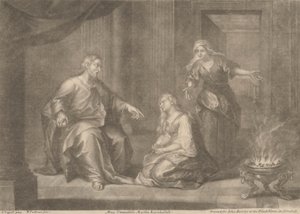 Maria geprezen, Martha berispt door William Faithorne