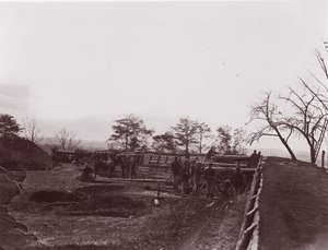 Bij Dutch Gap, Virginia. Fort Brady door William Frank Browne