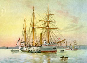 HMS Bramble, Royal Navy 1e klasse kanonneerboot, ca. 1890-ca. 1893