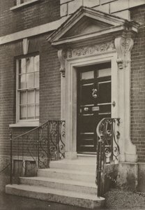 Deur, Wimborne, Dorset (zwart-wit foto) door William Galsworthy Davie