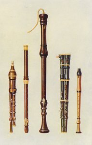 Muziekinstrumenten: Twee dubbele flageoletten, een Duitse fluit en twee fluiten door William Gibb