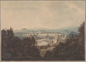 Landschap met Rivier en een Brug