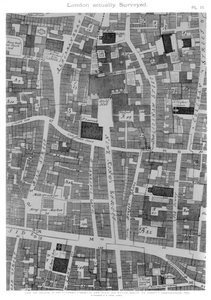 Londen daadwerkelijk Opgemeten, 1677 1886