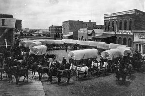David Bruce Powers trein van Leavenworth in Denver, 1868 door William Gunnison Chamberlain