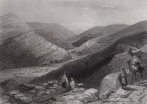 Etham, nabij Bethlehem (gravure) door William H. Bartlett