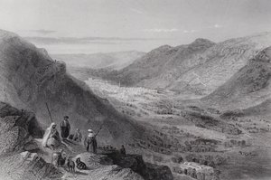 Vallei van Sichem en Nablous, Oud Shechem door William H. Bartlett
