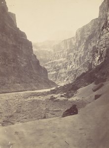 Grand Canyon van de Colorado River, Monding van Kanab Wash, kijkend naar het Westen, 1872 door William H. Bell