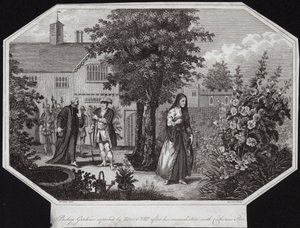Bisschop Gardiner berispt door Hendrik VIII na zijn verzoening met Catherine Parr door William Hamilton