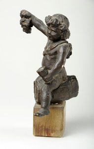 Cherub op een Wijnvat