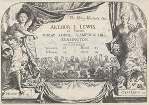 De Moray Minstrels Uitnodigingskaart van Arthur James Lewis