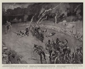 Een Unieke Ervaring in het Britse Leger, een Regiment getroffen door Bliksem tijdens de Mars