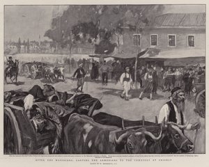 Na de slachtingen, het vervoeren van de Armeniërs naar de begraafplaats in Shishly door William Hatherell