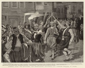 Armenië na de slachtingen, de bruidegomstoet bij een moslimhuwelijk in Adana
