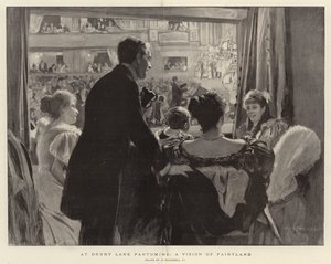 Bij Drury Lane Pantomime, een visioen van sprookjesland door William Hatherell