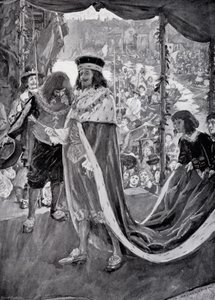 Voortgang van koning Charles I naar Westminster Abbey