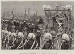 De begrafenisstoet op weg naar het fort door William Hatherell