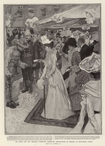 De koningin en de Imperial Yeomanry Hospitals, uitreiking van medailles bij Devonshire House door William Hatherell