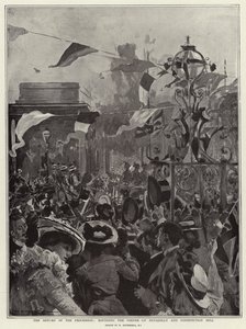 De terugkeer van de processie, om de hoek van Piccadilly en Constitution Hill door William Hatherell