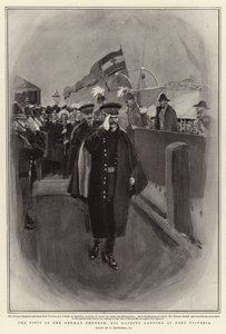Het Bezoek van de Duitse Keizer, Zijne Majesteit landt in Port Victoria