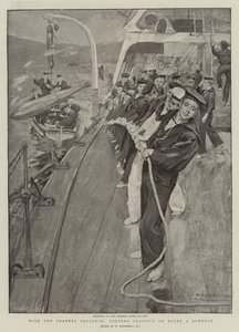 Met het Kanaalsquadron, Torpedo-oefening aan Boord van een Kanonneerboot