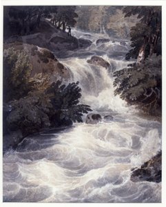 Waterval bij Ambleside, gezien door een raam