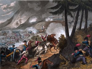 Slag bij de Pyreneeën in 1813, gegraveerd door J.C. Stadler, gepubliceerd door Thomas Tegg, 1818