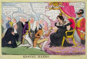 Handen Kussen, gepubliceerd 1827 door William Heath