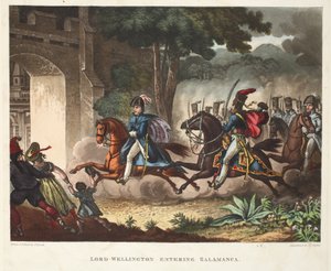 Lord Wellington betreedt Salamanca, aquatint door J.C. Stadler, uitgegeven door Tegg, apr 1818 door William Heath