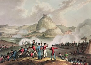 Beleg van San Sebastian, juli 1813, gegraveerd door Thomas Sutherland (ca. 1785) door William Heath