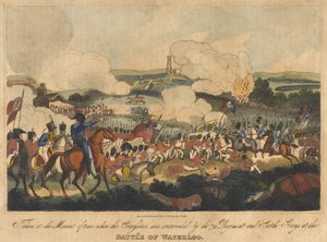 Gevangen op het moment dat de Cuirassiers werden omsingeld door het 79e Regiment en de Scotch Greys bij de Slag bij Waterloo, 18 juni 1815, gegraveerd door Romney en uitgegeven door Richard Evans, 1816 door William Heath