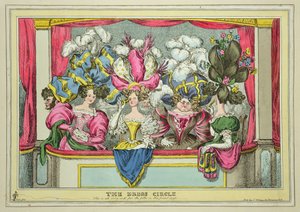De Dress Circle, uitgegeven door Thomas McLean, Londen (gekleurde ets)