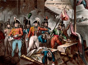 De Hertog van Wellington bij de inname van Ciudad Rodrigo, Spanje, Peninsulaire Oorlog door William Heath