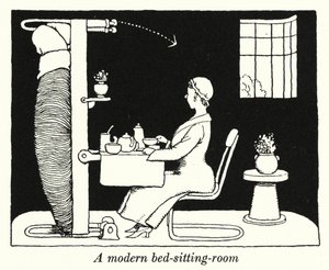 Een moderne woon-slaapkamer