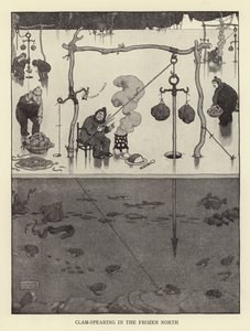 Kokkels steken in het bevroren noorden door William Heath Robinson