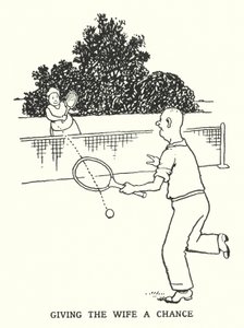 De vrouw een kans geven (litho) door William Heath Robinson