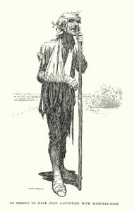 Hij leek gevochten te hebben met mastiff-honden door William Heath Robinson