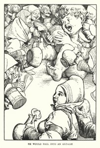Hij zou in extase raken (litho)