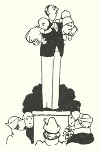 Hoe een perfecte echtgenoot te zijn (litho) door William Heath Robinson