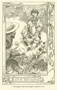 Illustratie voor Don Quichot door William Heath Robinson
