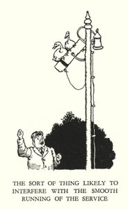 Illustratie voor Railway Ribaldry door W Heath Robinson